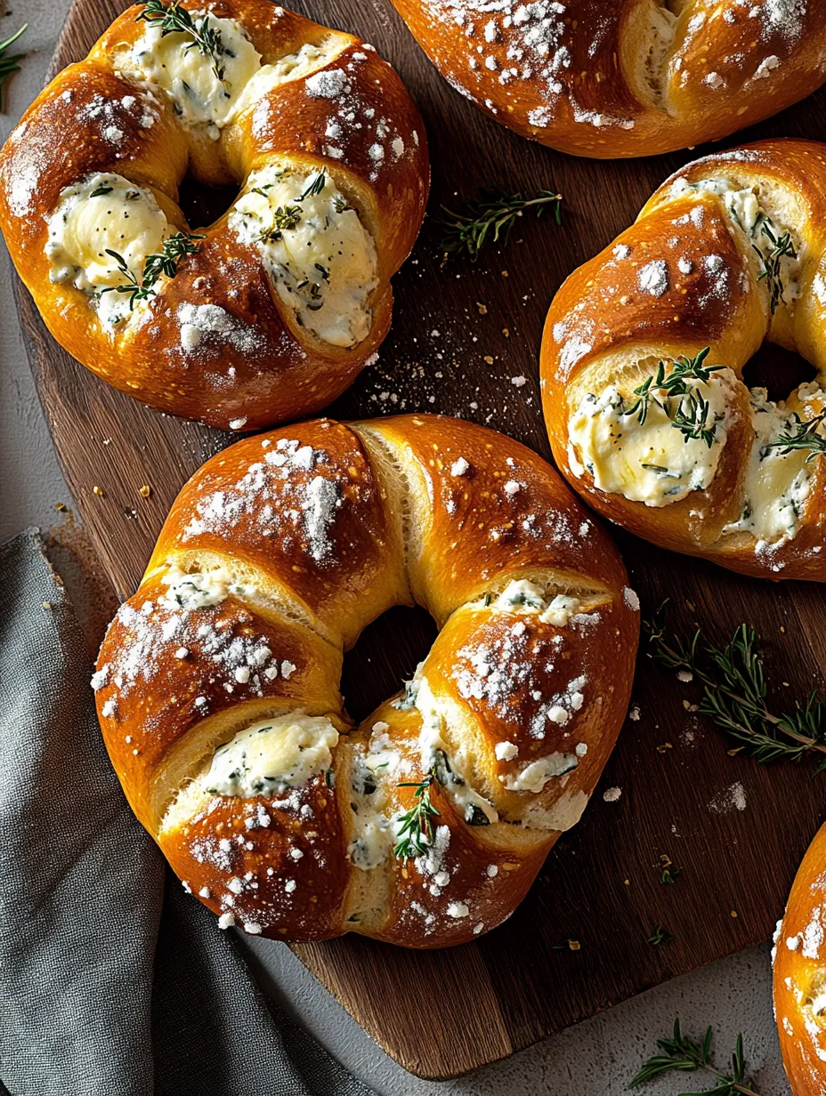 A plate of mozzarella stuffed soft pretzels.