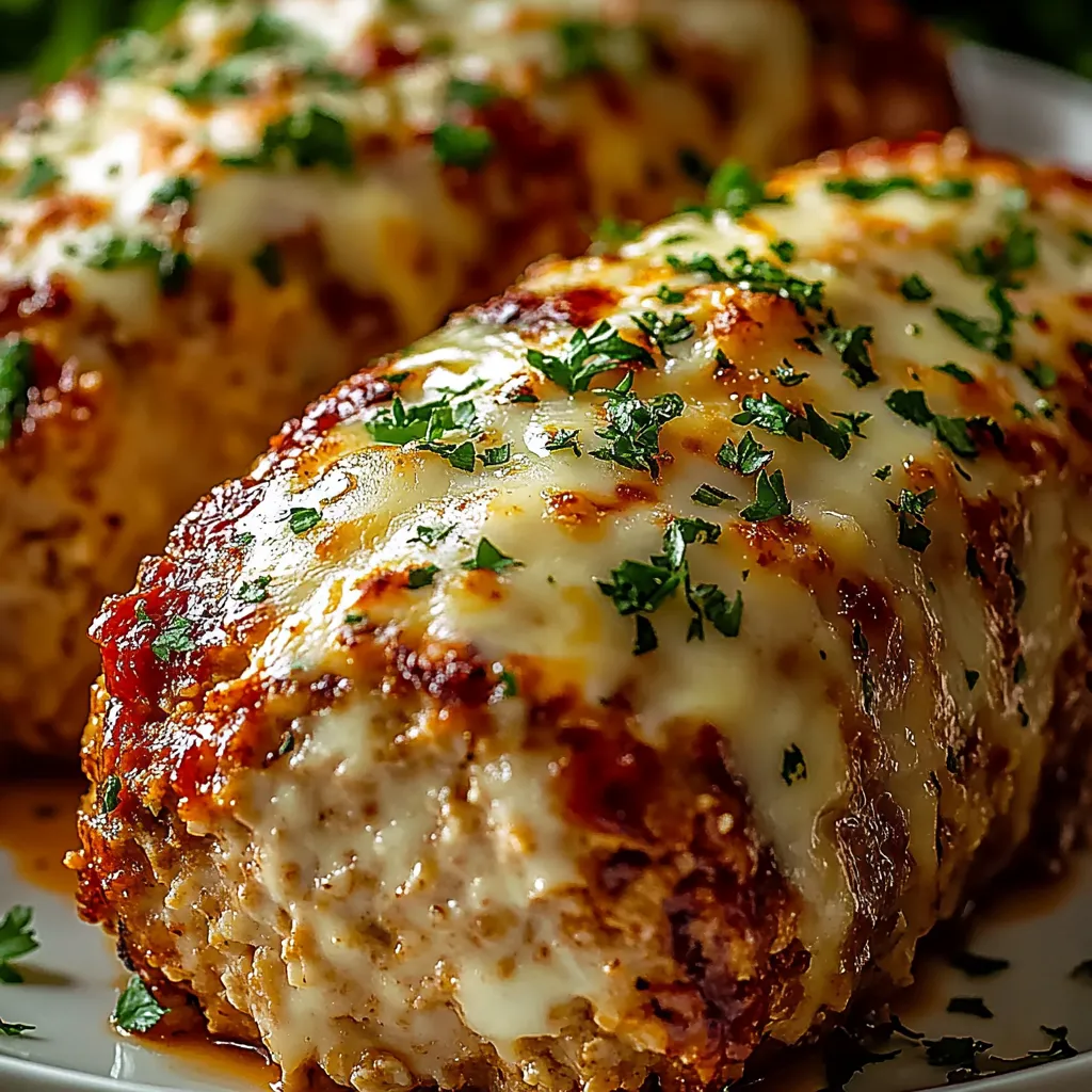 Melt-in-Your-Mouth Garlic Parmesan Chicken Meatloaf.