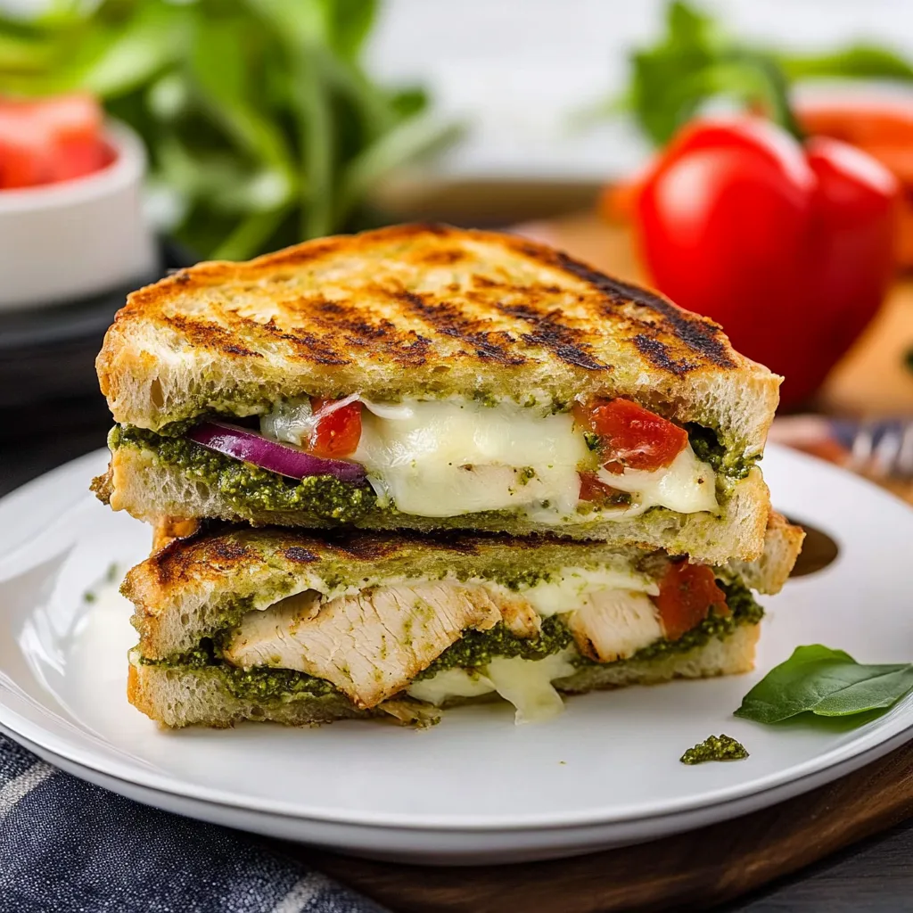 A sandwich with tomatoes, cheese, and spinach.