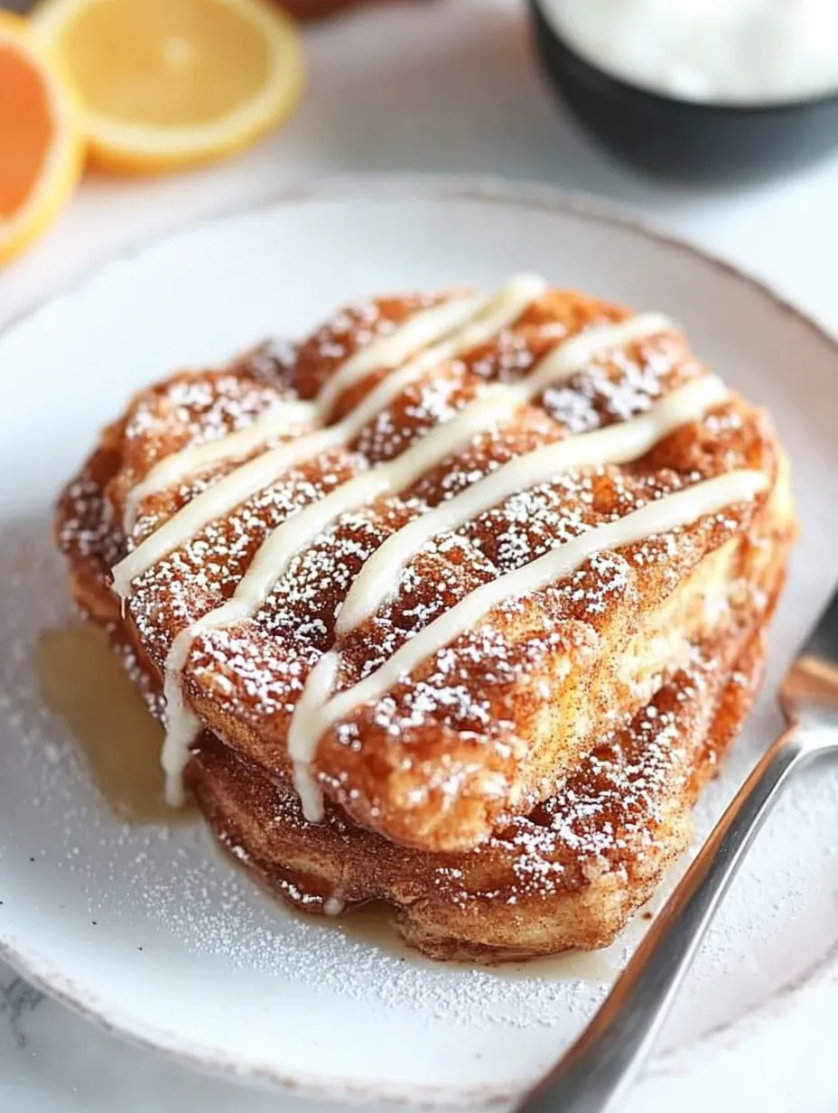 A plate of churro french toast.