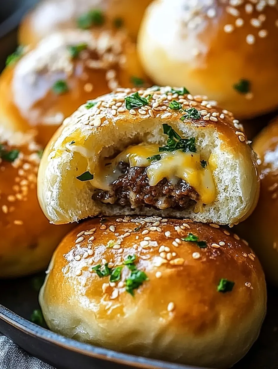 Garlic Parmesan cheeseburger buns.