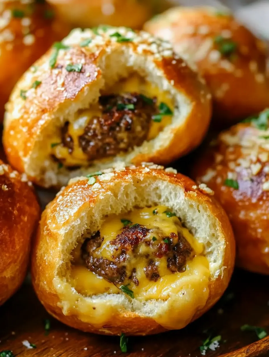 Garlic Parmesan Cheeseburger Bombs.