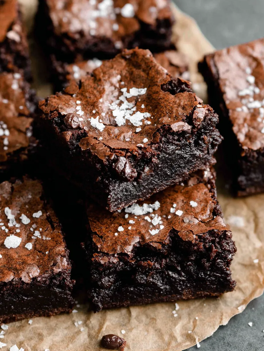 A close up of a delicious chocolate brownie.