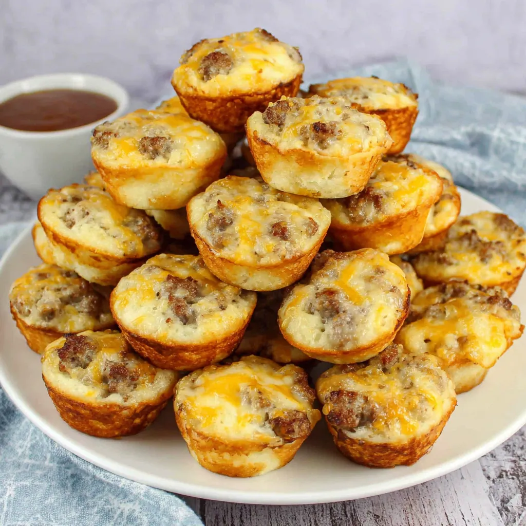 A plate of mini McGriddle bites.