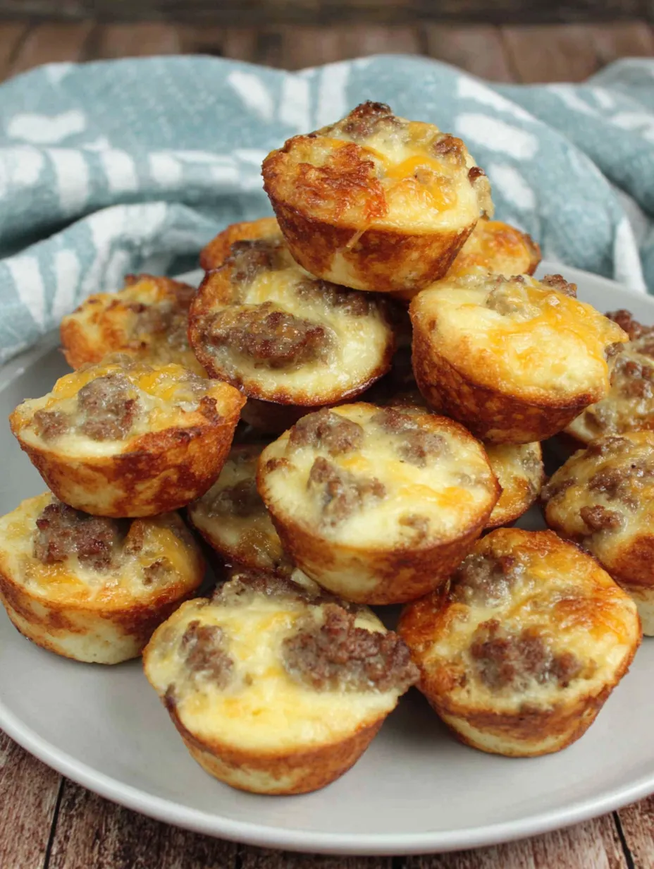 A plate of mini McGriddle bites.