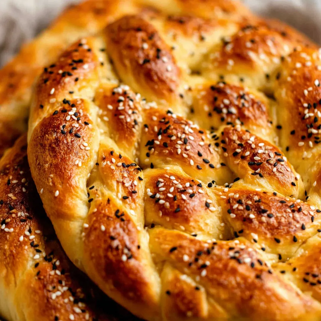A close up of a Turkish Ramadan Pide.