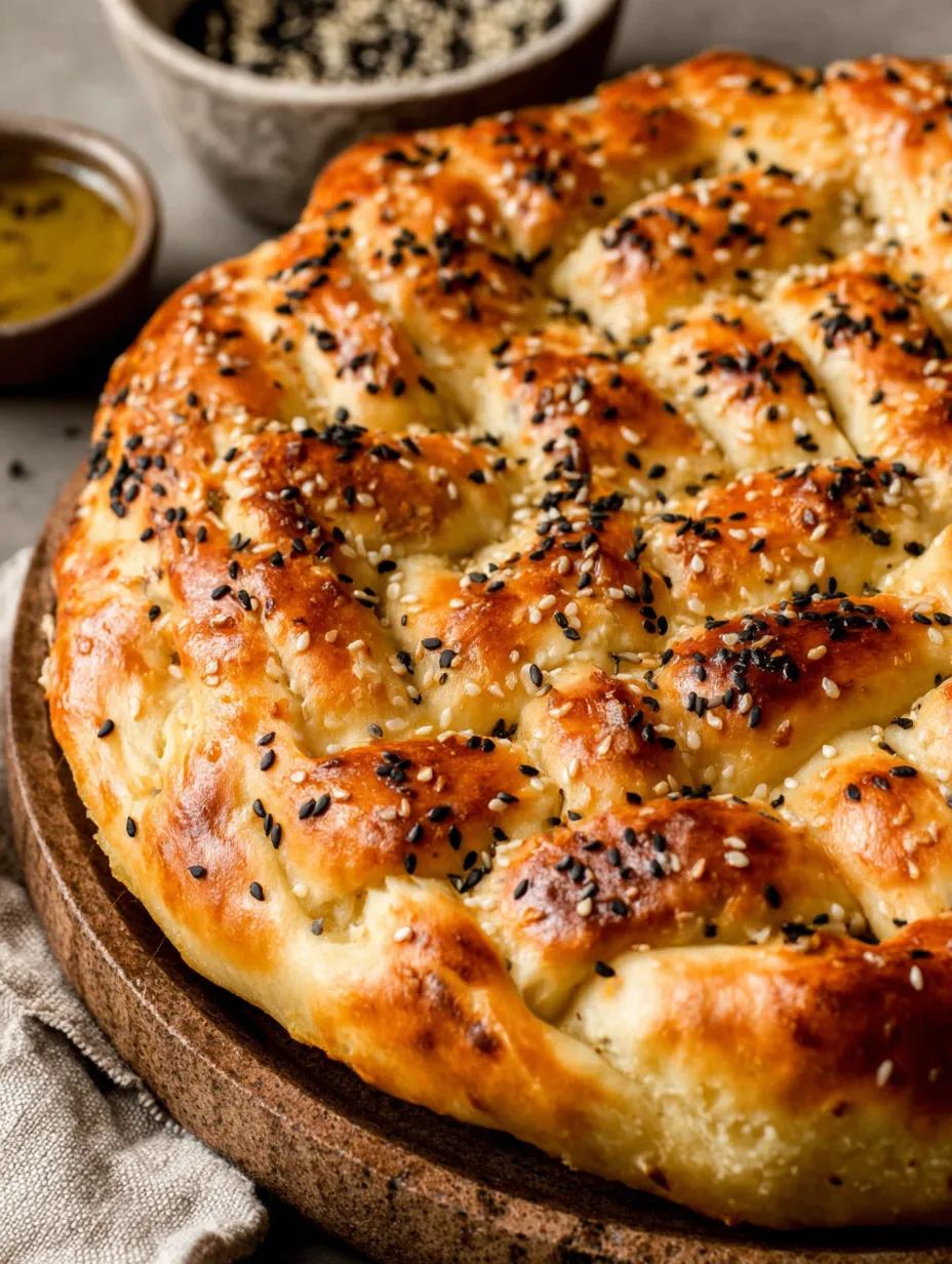 A close up of a delicious looking Turkish Ramadan Pide.