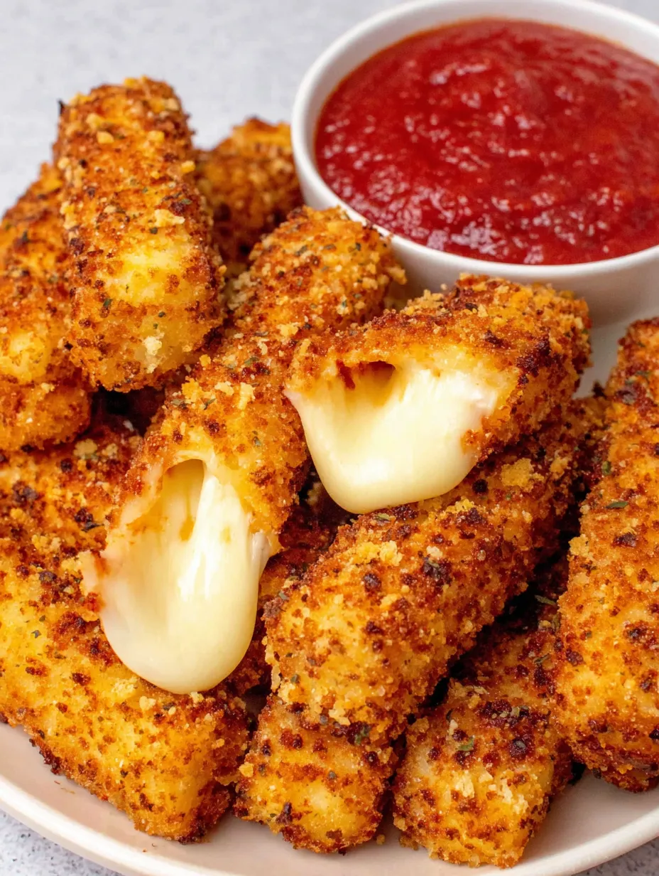 Mozzarella sticks in a bowl with ketchup.