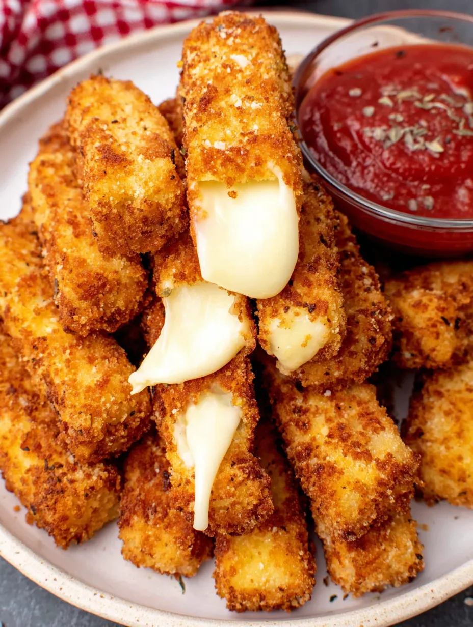 Mozzarella sticks in a bowl with ketchup.