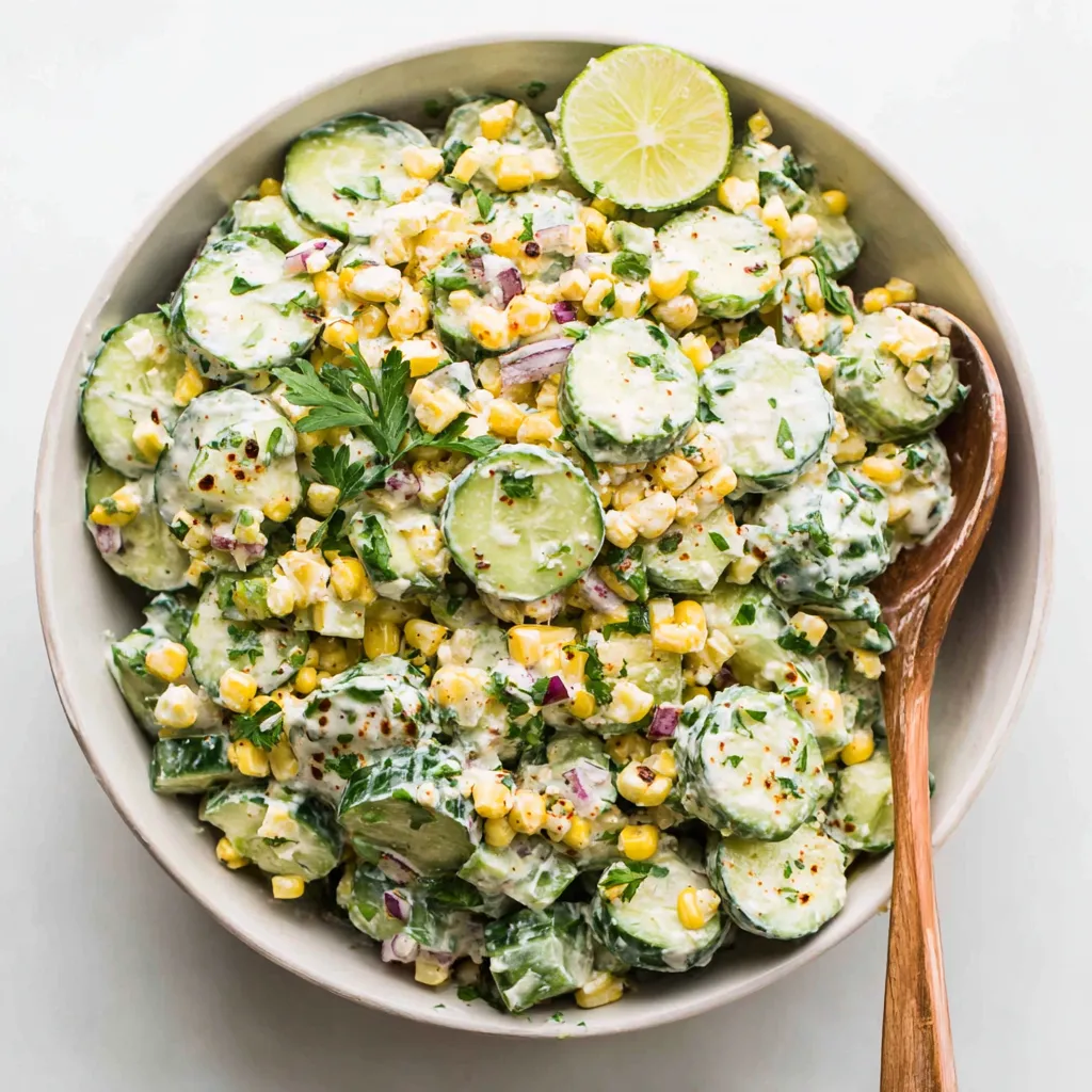 A bowl of Mexican Cucumber Salad.
