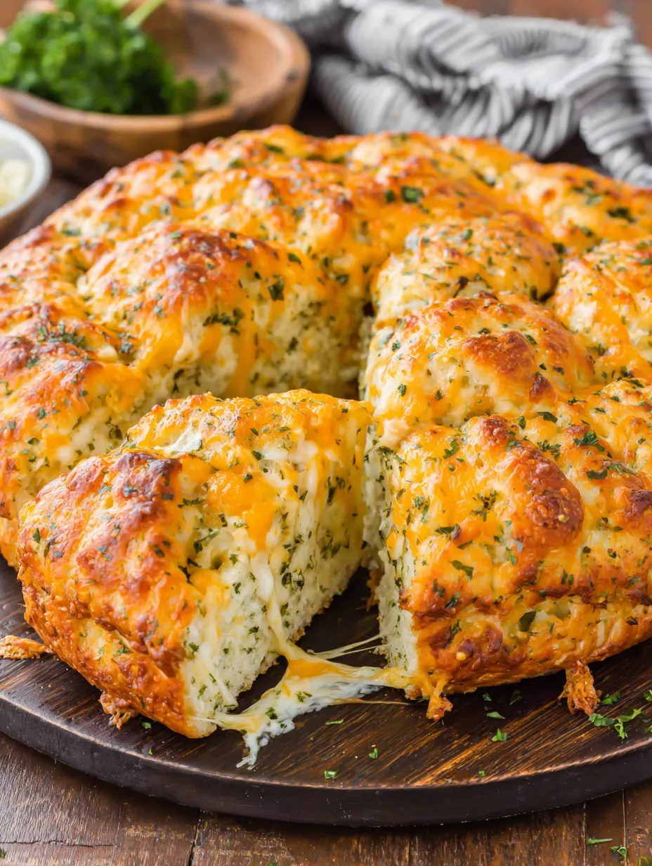 A slice of garlic cheesy bread.